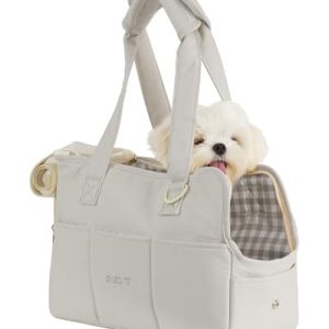 ONECUTE Transportín Perro Gato, Transportín para Mascotas, Bolsa Transporte Plegable para Gato y Perro Pequeño, Transporte de Perro Gato para Viajes Cómodos, Soporta 3 kg (Small, Gris)