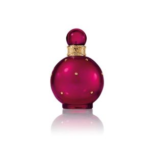 Britney Spears Fantasy Intense 100 ml – Eau de Parfum de Mujer – Fragancia Gourmand Amaderada – Notas de Lichi Rojo, Acorde de Cupcake y Esencia de Pachulí – Frasco Burdeos y Dorado
