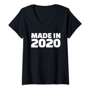 Mujer Fabricado en 2020 Camiseta Cuello V