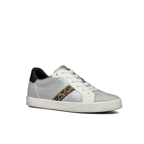 Geox D Blomiee CSneaker para mujer, Silver, 37 EU