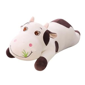 ADOCARN Almohada De Muñeca De Vaca Peluche para Niñas Decorativa De Sofá Juguete De Abrazo Cama