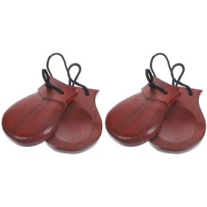 VALICLUD Castañuelas Españolas Para Adultos Instrumento Musical Tradicional Español Dedo Flamenco Castañuelas Instrumento Percusión Casañuelas