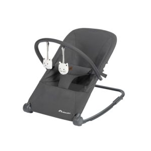 Bebeconfort Aster, Hamaca Bebé, 0–2 años, Ligera (2,7 kg), Portátil, Ultracompacto Plegable, Respaldo Regulable, Arco de Juguetes Extraíble, Arnés de 3 puntos, Modo Fijo, Tinted Graphite