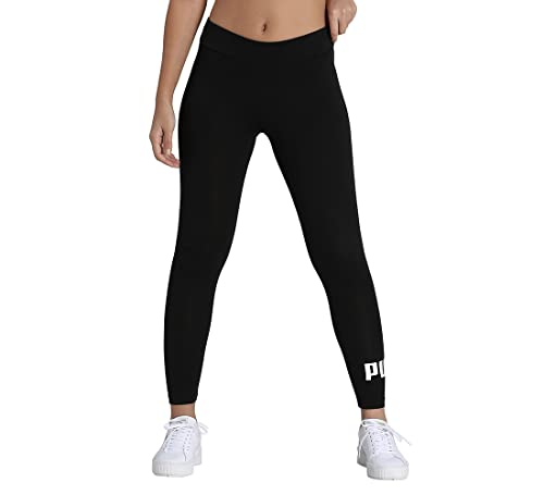 Puma Essentials Logo W Legging Deportivo de Talle Alto, Mujer, Negro, L