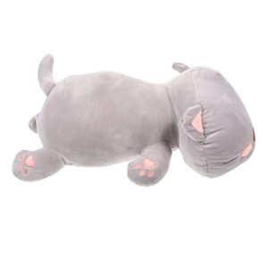 HEMOTON Peluche De Gato De Forma De Dibujos Animados Almohada De Gato Suave para Hogar y Oficina