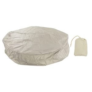 Cubierta Impermeable para Bañera de Hidromasaje, Portátil, para Exteriores, Patio, Redonda, Inflable, Protectora para SPA (Beige)