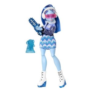 Monster High Diario monstruoso Abbey Bominable Conjunto de muñeca y accesorios con temática de club de arte con una chaqueta de estilo universitario, un anuario y utensilios de pintura, JDR58