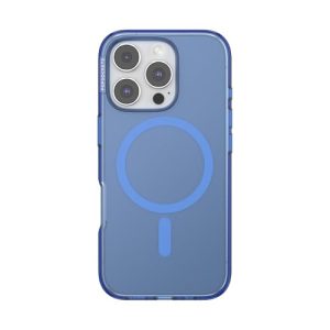PopSockets Funda para iPhone 16 Pro, Compatible con MagSafe, Protección certificada contra caídas de 10 pies, Carga inalámbrica, Color Azul Vermeer