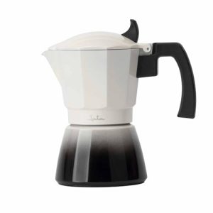 Jata Hogar HCAF2406 – Cafetera Italiana Induccion. De Aluminio, 6 Tazas de Capacidad, Apta para Inducción, Vitrocerámicas y Cocinas de Gas. Mango Termorresistente. Fácil limpieza