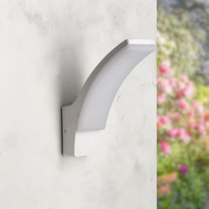 M Ledme – Aplique de Pared LED Winni White 12W, Temperatura de Color Regulable (CCT), 840 Lúmenes, IP54 Impermeable, Luz Exterior para Jardín, Terraza o Fachada