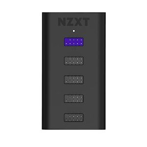 NZXT Hub USB Interno 3 – AC-IUSBH-M3-4 Puertos USB 2.0 Internos – Cintas 3M Dual Lock – Cuerpo Magnético – Plug and Play