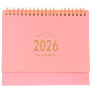 Nuobesty Calendario De Escritorio PequeñO 2026-2027 De Pie Plegable Planificador Mensual Compacto Para Oficina Hogar OrganizacióN De Fechas