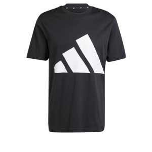 Adidas Uomo Essentials Big Logo Single Jersey tee, Black/White, L