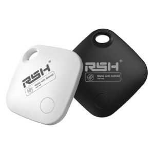 RSH Android Bluetooth Tracker Tag, Smart Tracker 2-Pack, Autorizado por Google, Key Finder, Luggage Tracker, Localizador de Objetos Compatible con Google Localizador App, Negro + Blanco