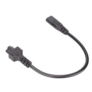 Segrehy Cable de alimentación IEC320 C8 a IEC320 C5, 2,5 A, 30 cm/11,8 Pulgadas de Largo, Material de PVC de, diseño Reforzado, para adaptadores de Corriente para portátiles y