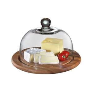 Zassenhaus 55863 Quesera con tapa de cristal, acacia 25 cm