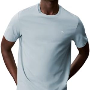 Calvin Klein Camiseta de Manga Corta Hombre Smooth Solid tee con Cuello Redondo, Azul (Blue Steam), XXL
