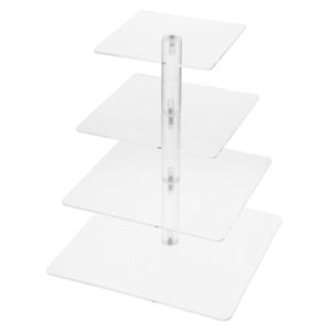 OUNONA 4nivel Soporte Para Tartas De Transparente Soporte Para Cupcakes De Acrílico Resistente