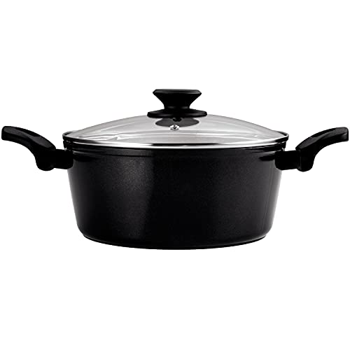 Fagor Vivant - Olla Negra 20cm, Aluminio Forjado, Todo Tipo de Cocina, Inducción, Mango Ergonómico, Antiadherente Bicapa, Libre de PFOA/PFTE