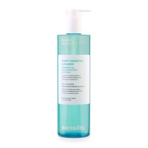 Sensilis Purify Essential Cleanser, Gel Limpiador para Pieles Mixtas y Grasas con Ácido Hialurónico y Zinc, 400 ml (Paquete de 1)