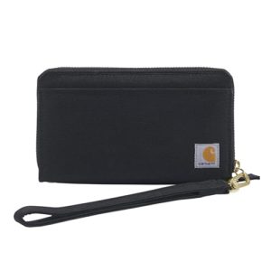 Carhartt Carteras de Lona Resistente para Mujer, Disponible en Varios Estilos y Colores, Pato de Nailon, Bolso Plano (Negro), Talla única