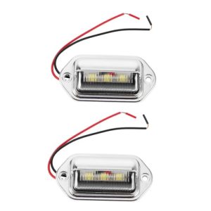 Alipis 2 Piezas Luz LED de Matrícula para Vehículos de Iluminación Exterior Alta Brillantez Compatible con Camiones y Remolques Luces Laterales Advertencia