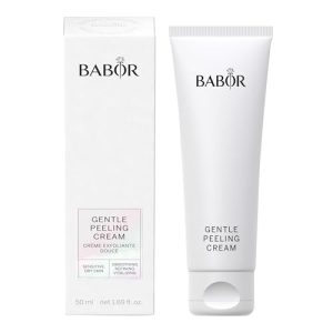BABOR Gentle Peeling Cream para cualquier piel, Exfoliante facial suave, Preparación para el cuidado y autobronceador, Limpieza, Sin alcohol, Fórmula vegana, 1 x 50 ml