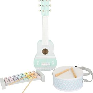 Small Foot 11685 Set de Musica Pastel, Instrumentos Musicales. Set de 3, con partituras, a Partir de 3 años de Edad.