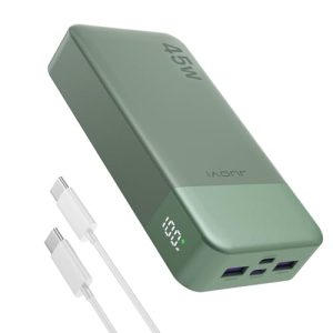 JUOVI Banco de energía portátil J2621, batería de 20000 mAh, Carga rápida de 45 W, Compatible con Tablet, portátil, iPhone 16 15 14 13 y más