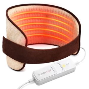Almohadilla Térmica Eléctrica WarmFlex | Suave Microfibra 29×69 cm | Calentamiento Rápido | Alivio del Dolor | 3 Niveles de Temperatura | Display Iluminado | Lavable a Máquina + Cinturón Ajustable