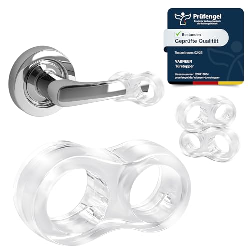 Topes de Puerta – 10 Pack Tope de Puerta para Protección de Paredes y Muebles, Reducción de Ruido, Transparente, Fácil de Instalar, Protector Universal para Manijas de Puerta