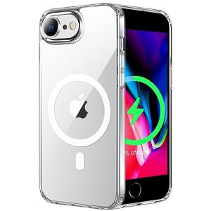 tigratigro Funda para iPhone SE 2022/2020/iPhone 8 de 4,7 Pulgadas Compatible con mag-Safe,Resistente a los arañazos, Estructura Protectora Antideslizante, clásica Estilo Funda Transparente
