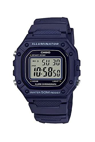 Casio Reloj Digital para Hombre de Cuarzo con Correa en Resina W-218H-2AVEF
