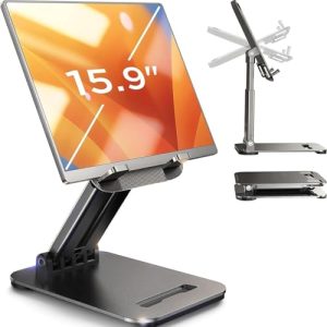 LISEN Soporte Tablet para iPad Stand Mesa [Más Estable] Atril Tablet Soporte Kindle Monitor Portatil Escritorio Accesorios para iPad A16 Air 13 Pro 2025 Mini Samsung Tab Xiaomi Lenovo Pad 4,7″ -12,9″
