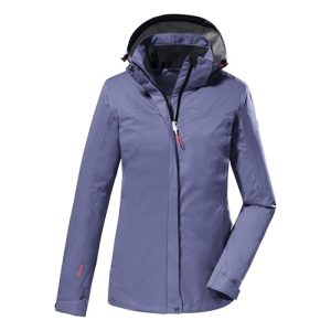 killtec Mujer Chaqueta funcional/chaqueta de exterior con capucha con cremallera KOS 133 WMN JCKT, helles violett, 42, 38383-000