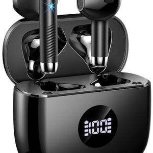 Auriculares Bluetooth Bluetooth 5.4, auriculares inalámbricos con 4 ENC Cancelación Ruido Mic, auriculares en la oreja 40 horas de reproducción, auriculares inalámbricos HiFi estéreo IP7 impermeables