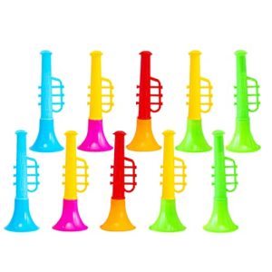TOYANDONA 30 Unids Instrumentos Musicales Juguetes Buglet Pequeño Silbato Vertical Altavoces Trompeta Juguete Juguete Juguete Aleatorio Color