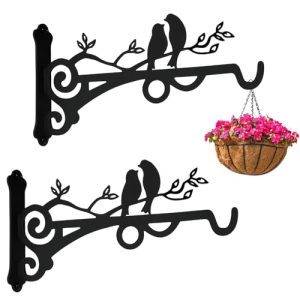 2 Piezas Soporte Plantas Colgantes Gancho Plantas Pared Colgador Plantas Pared Ldeal Para Colgar Cestas Para Pájaros Casitas Decoraciones de Jardín y Más Añadiendo un Toque Natural y Artístico