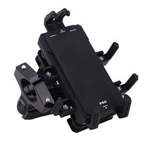 Masyrt Soporte para Teléfono para Motocicleta, Antideslizante, Absorción de Impactos, Giratorio, Resistente Al Agua IP6, Multiusos, Metálico, Soporte para Teléfono para Bicicleta
