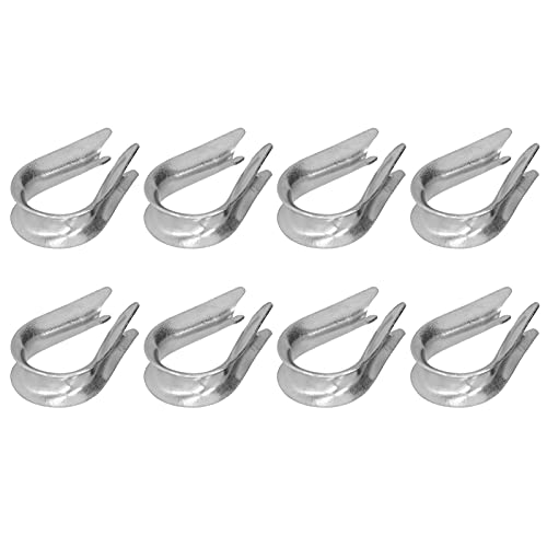 50 Piezas De Cuerda De Alambre Dedal Clips De Cuerda De Alambre Herramientas De Aparejo De Cable De Acero Inoxidable Para La Construcción Naval(M4 (4 mm))