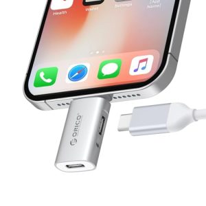 ORICO USB-C Femenino a Lightning Masculino para iPhone 14/13/11/12 Pro MAX, Compatible con Cargado, Soporte de función OTG para transmisión de Datos y conexión a SSD externos – LC10