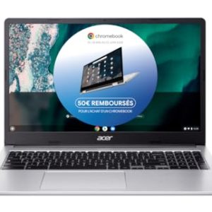 Acer Chromebook 315 CB315-4HT-C5B3, ordenador portátil táctil de 15,6 pulgadas, Full HD IPS, PC portátil (Intel Celeron N4500, RAM de 4 GB, 128 GB eMMC, UHD Graphics, Chrome OS), portátil Gris,
