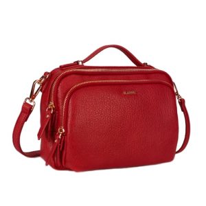 Gladdon Bolso de hombro para mujer, Bolso de hombro con cremallera, Bolso bandolera, Bolso de mano de cuero pequeño, Ropa para mujer.., rojo-1, small, Contemporáneo