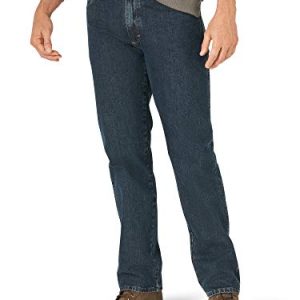 Wrangler Classic – Pantalones vaqueros para hombre, de algodón, con 5 bolsillos, ajuste regular – Azul – 36W x 30L