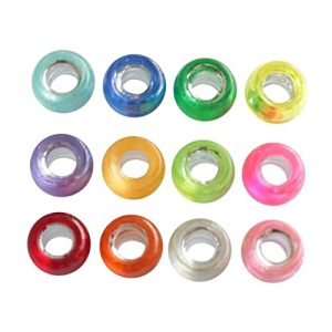 Operitacx 1000 Piezas kit manualidades kit de manualidades juego de joyas traje de niñas kits de cuentas artesanales de acrílico de colores con cuentas talón suite colocar niño