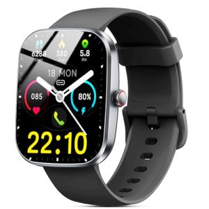 2026 Reloj Inteligente Hombre Mujer, 1.96″ Smartwatch con Llamadas Bluetooth y Whatsapp Notificación, IP68 Pulsera Actividad con 100+ Modos Deportivos, Pulsómetro, Monitor de Sueño para Android iOS