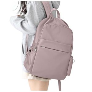 HYC00 Mochila Casual Mochila Mujer Mochila Portatil 14 Pulgadas, Mochila Viaje Mujer Trabajo Mochila Informal Mochila Escolar Adolescentes Mochila Instituto Chica Backpack School Bag,Rosado Morado