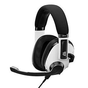 EPOS H3 Hibridos – Auriculares Inalámbricos Acústicos Cerrados – Auriculares Bluetooth para Juegos – Cable USB-A para PC y Consola de 3,5 mm – Micrófonos Duales – 37h Batería – Blanco