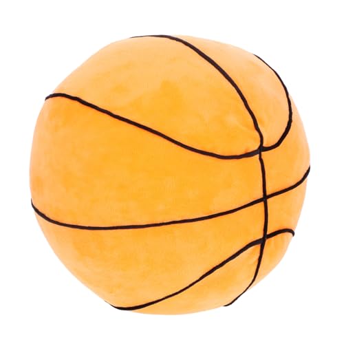HONITANO Cojín de Peluche con Forma de Balón de Baloncesto de Almohada Esponjosa y Suave para Decoración Deportiva del Hogar Regalo para Fans y Ambiente Acogedor