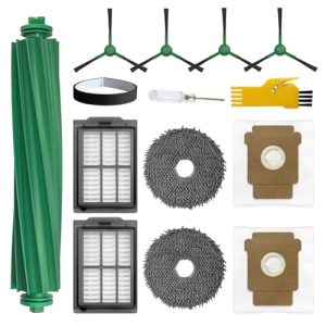 aotengou Recambios para el robot aspirador iRobot Roomba Plus 505 Combo y 405 Combo 12 paquetes 1 cepillo principal, 2 filtros, 4 cepillos laterales, 2 paños, 2 bolsas, 1 tira protectora